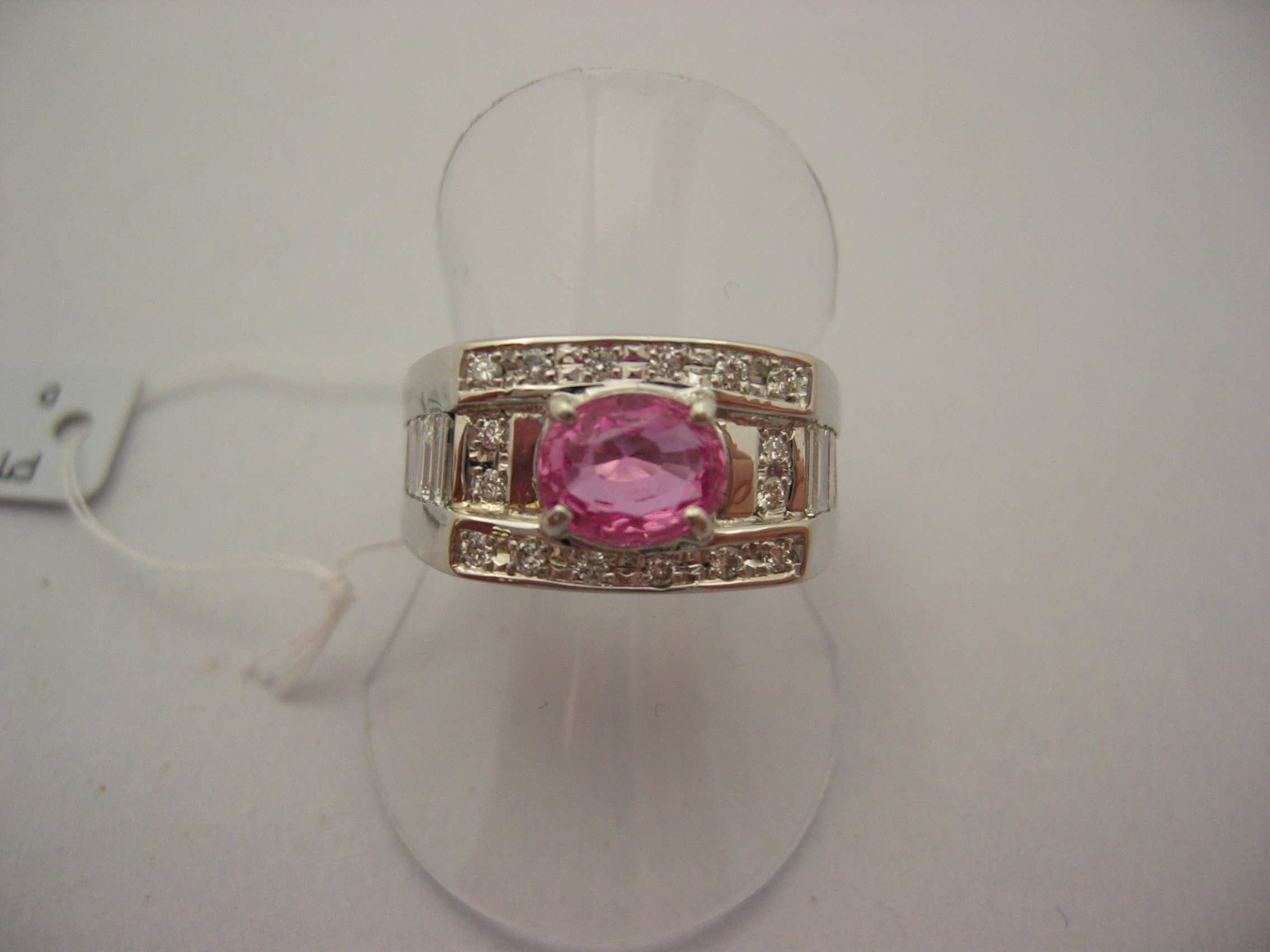 ring orange sapphire PT