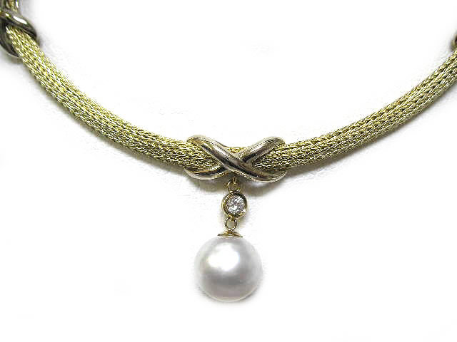 pendant necklace pearl K18