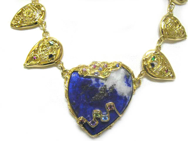 pendant necklace lapislazuli K18