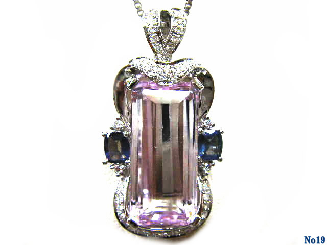 pendant necklace kunzite 18WG