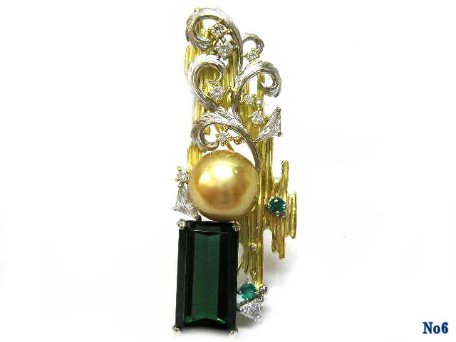brooch/pendant tourmaline K/P