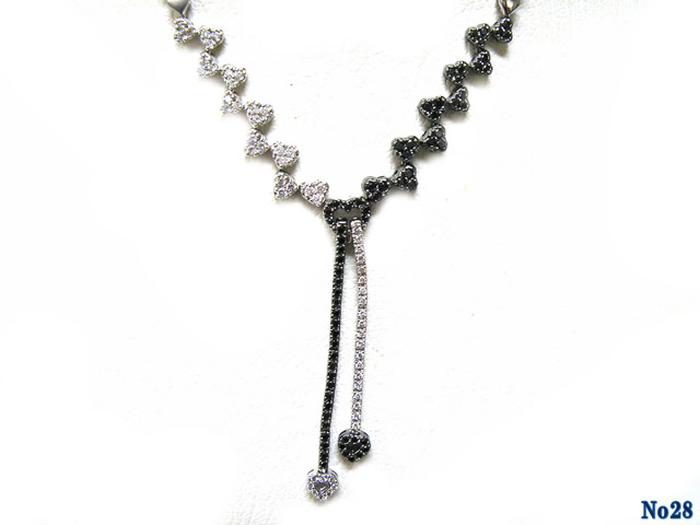 necklace balck diamond 18WG