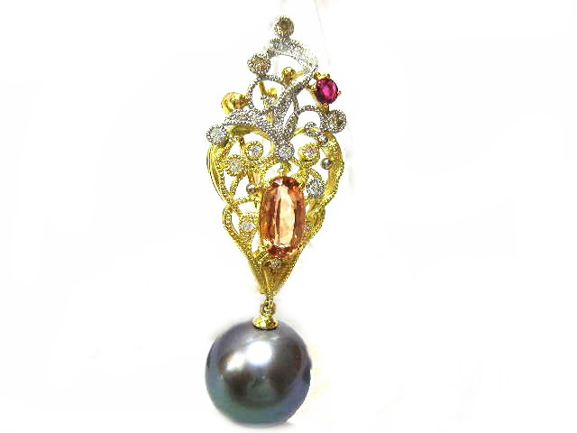 brooch/pendant topaz K/P