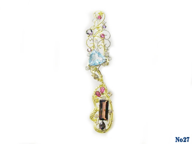 brooch garnet K/P