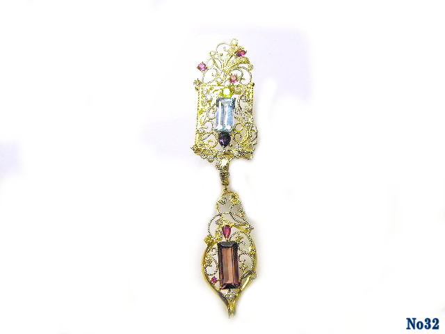 brooch tourmaline K/P