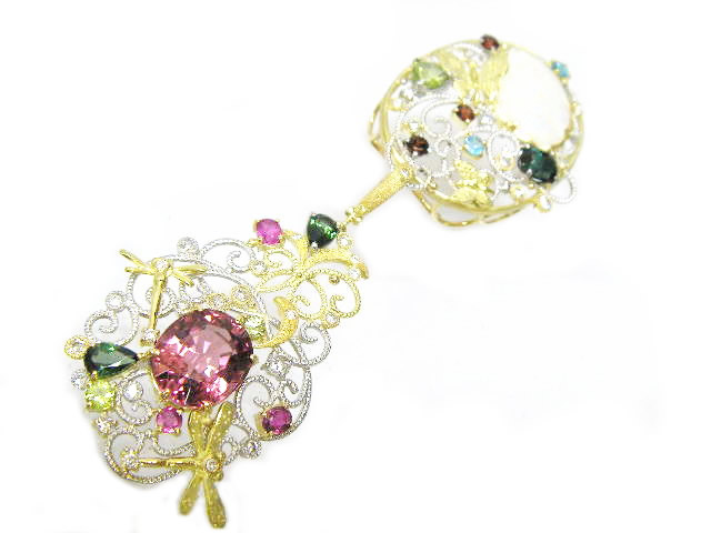 brooch tourmaline K/P