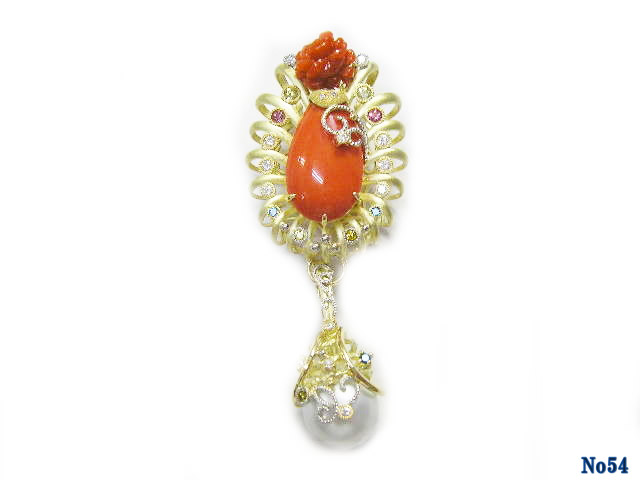 brooch coral K/P