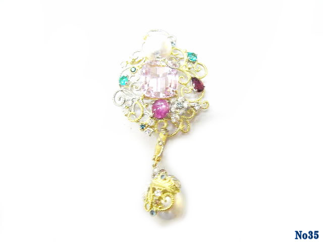 ブローチ クンツァイト P/K