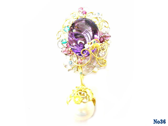 brooch amethyst K/P