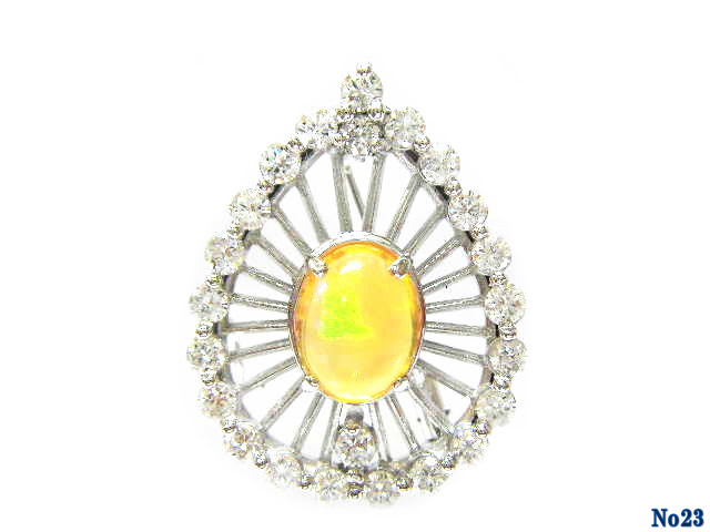 brooch/pendant opal P/14WG