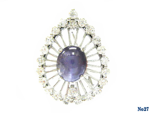 brooch/pendant star sapphire P/14WG