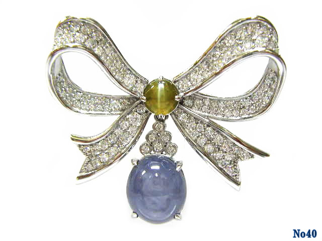 brooch/pendant star sapphire P/14WG