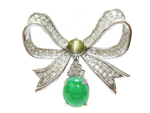 brooch jade P/14WG