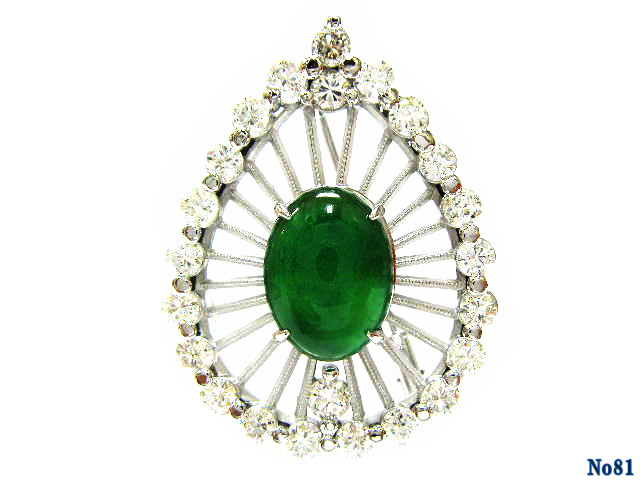brooch/pendant jade P/14WG