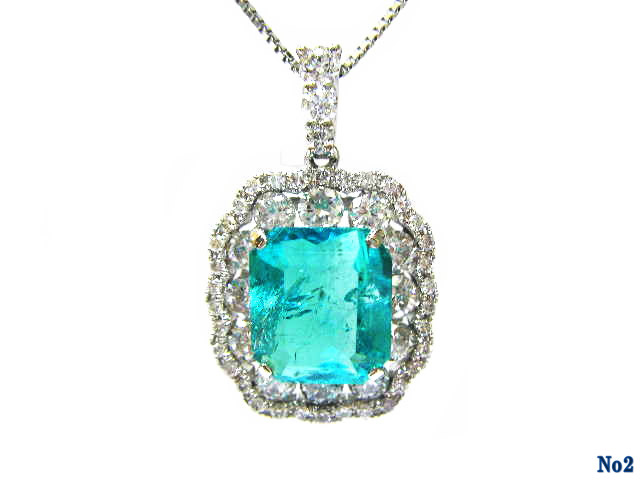 pendant necklace emerald PT