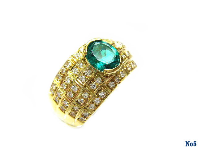 ring emerald K18