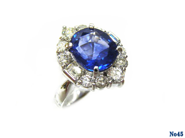 戒指 蓝宝石 PT