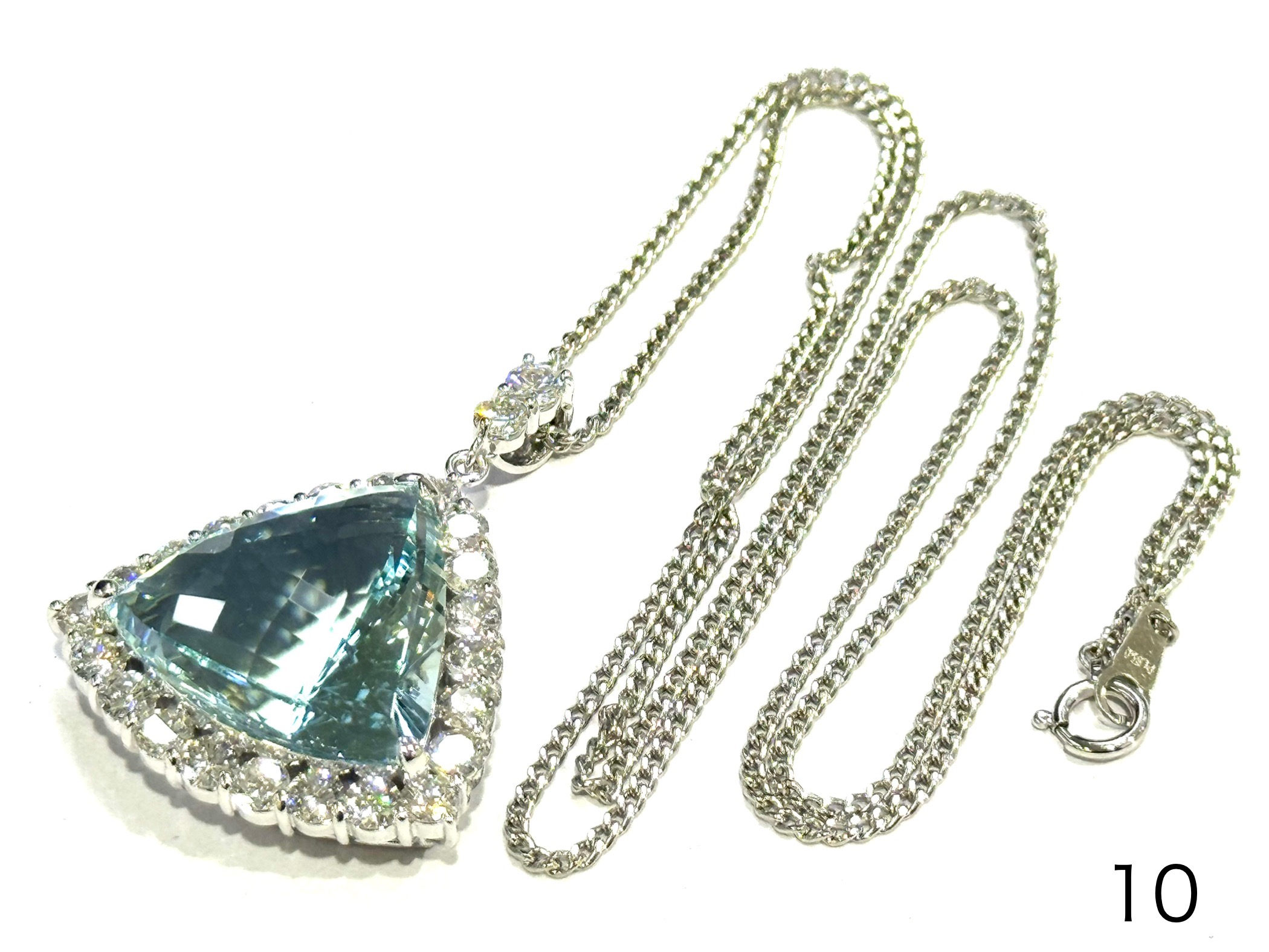 吊坠（含链子） 海蓝宝石 PT