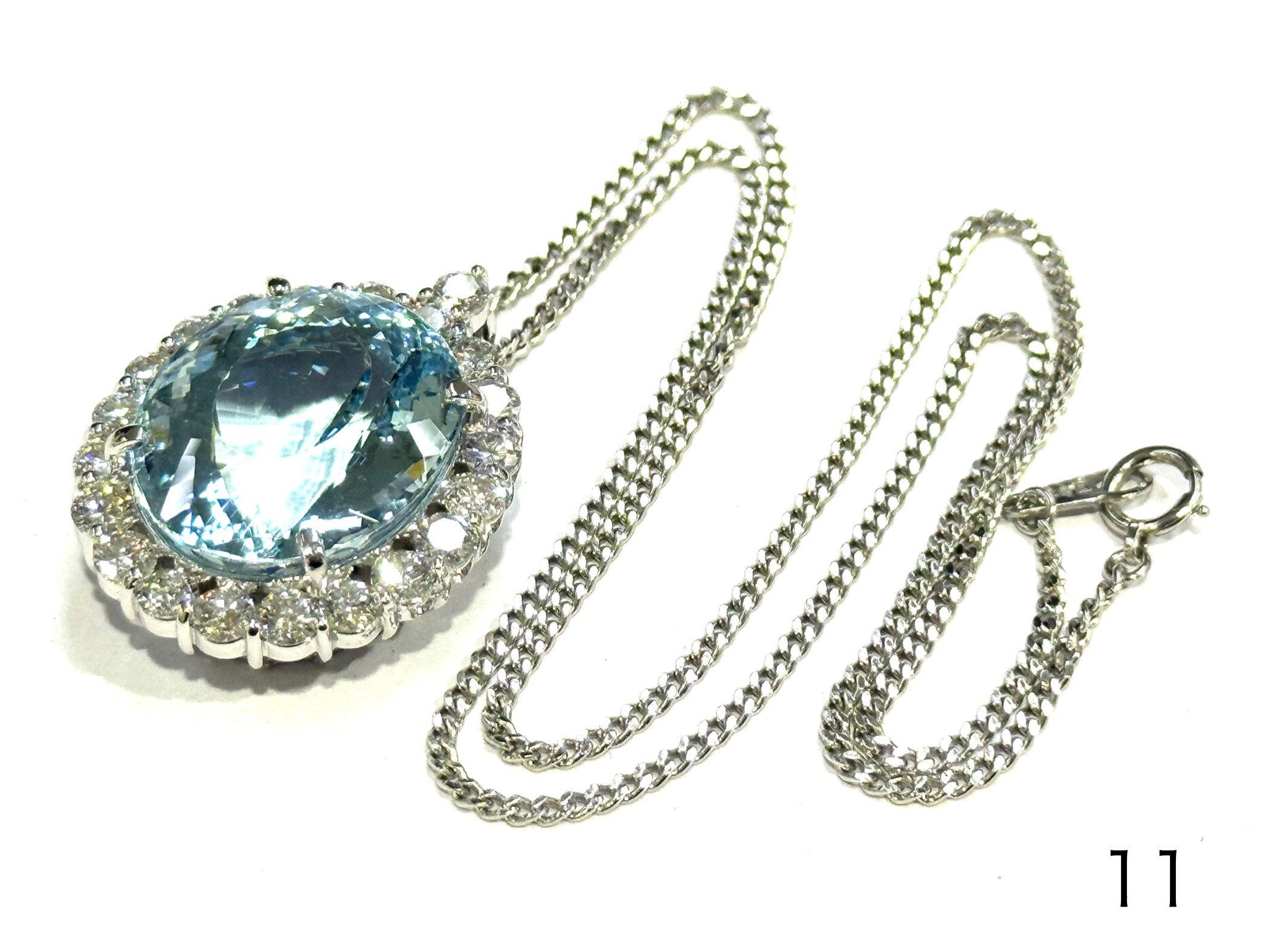 吊坠（含链子） 海蓝宝石 PT