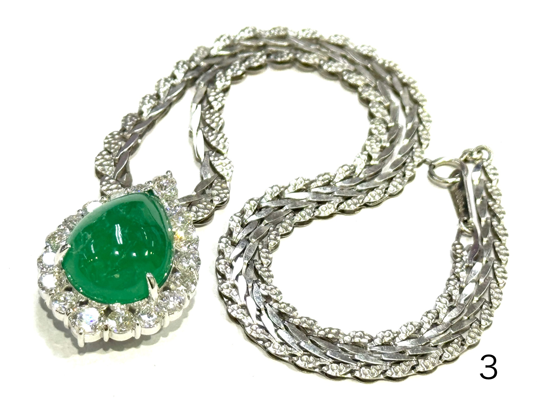 ペンダントネック エメラルド PT